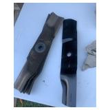3 new and 3 used lawn mower blades