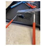 2 small hand mirrors