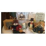 Snowman collection and other home decor