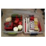 Candles and holiday decor