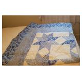 Blue & white bedspread