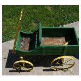 Wooden cart with iron wheels