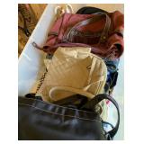 Large tote full purses, bags, etc.