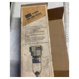 Sears air line filter 1/4" or 3/8" fittings size.