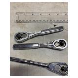 3 Craftsman 1/4" ratchets