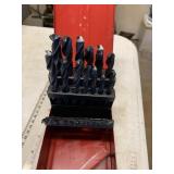 Box various drill bits