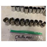 Craftsman 1/2" drive metric sockets - 9 pc.