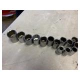 Craftsman 1/2" drive 14 pc. Metric sockets