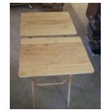 Pair of pine TV trays