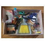 Master lock & key, batteries,  light bulb, etc.