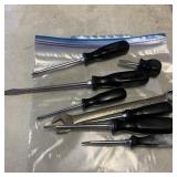 7 Snap-on screwdrivers and one wrench