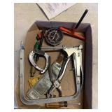 Box tools - gear puller, river gun, gauge, lg.