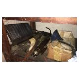 3 Grease guns and contents on shelf