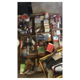 8 boxes of misc off of bench