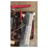 Misc pipe wrenches levels etc 3 boxes