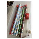 Wrapping paper box and paper