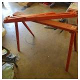 Pair of folding saw horses