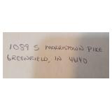 PICKUP: 1089 S MORRISTOWN PK, GREENFIELD