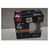 Globe 4" LED Recessed Light Kit