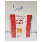 Spiral notebooks 5 pk