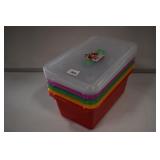 Plastic Containers with Lids Set of 5