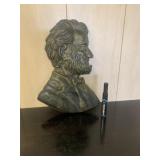 Plaster Lincoln wall hanger