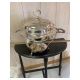 Silver serving dish - broke rivet