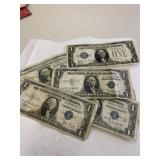 8 $1.00 Silver certificates. 1 1928, 6-1935,