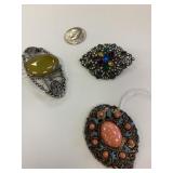3 Brooches