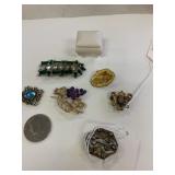 Miscellaneous jewelry and small box