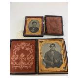2 Tin-Type Photos in cases