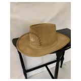 Medium leather cowboy hat
