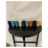 9 Fiesta Tumblers - 4" tall