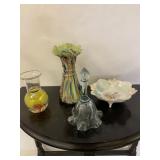 Paperweight vase, bell, art glass vase, candy dish