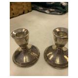 Sterling weighted candle sticks