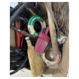 Jumper cables, hammer, brush, etc.