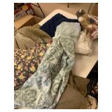 Bag full blankets, bedding