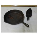 Cast iron skillet (10) & flat iron