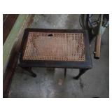 Piano bench, cane bottom (rough)