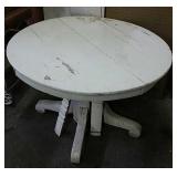 round painted wooden table