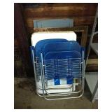 Two lawn chairs and misc. items
