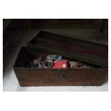 Vintage tool box and contents