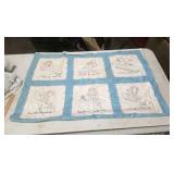 Blue & white Baby comforter