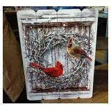 Lighted cardinal decor