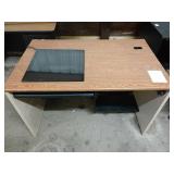 Computer desk with power switch