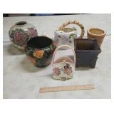6 vases & flower pots