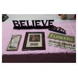 Wooden  & metal signs