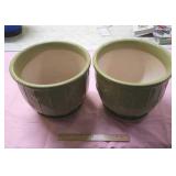 Pair of ceramic flower pots
