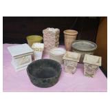 10 vases and planters etc.- pastels