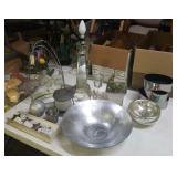 Silver-tone decor items